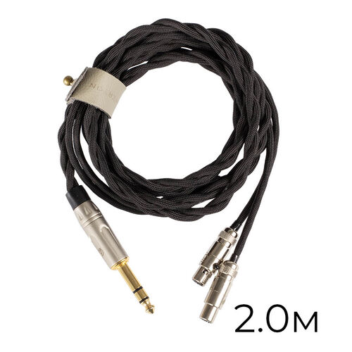 Кабель для наушников 2x mini-XLR-Jack 6.3 (2.0 м) AQUA OFC